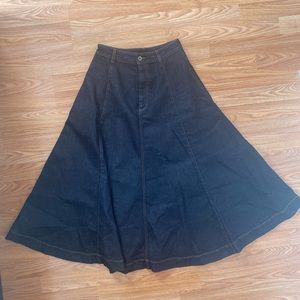 Stella McCartney denim A-line midi skirt